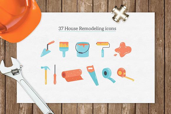 37 House Remodeling Icons