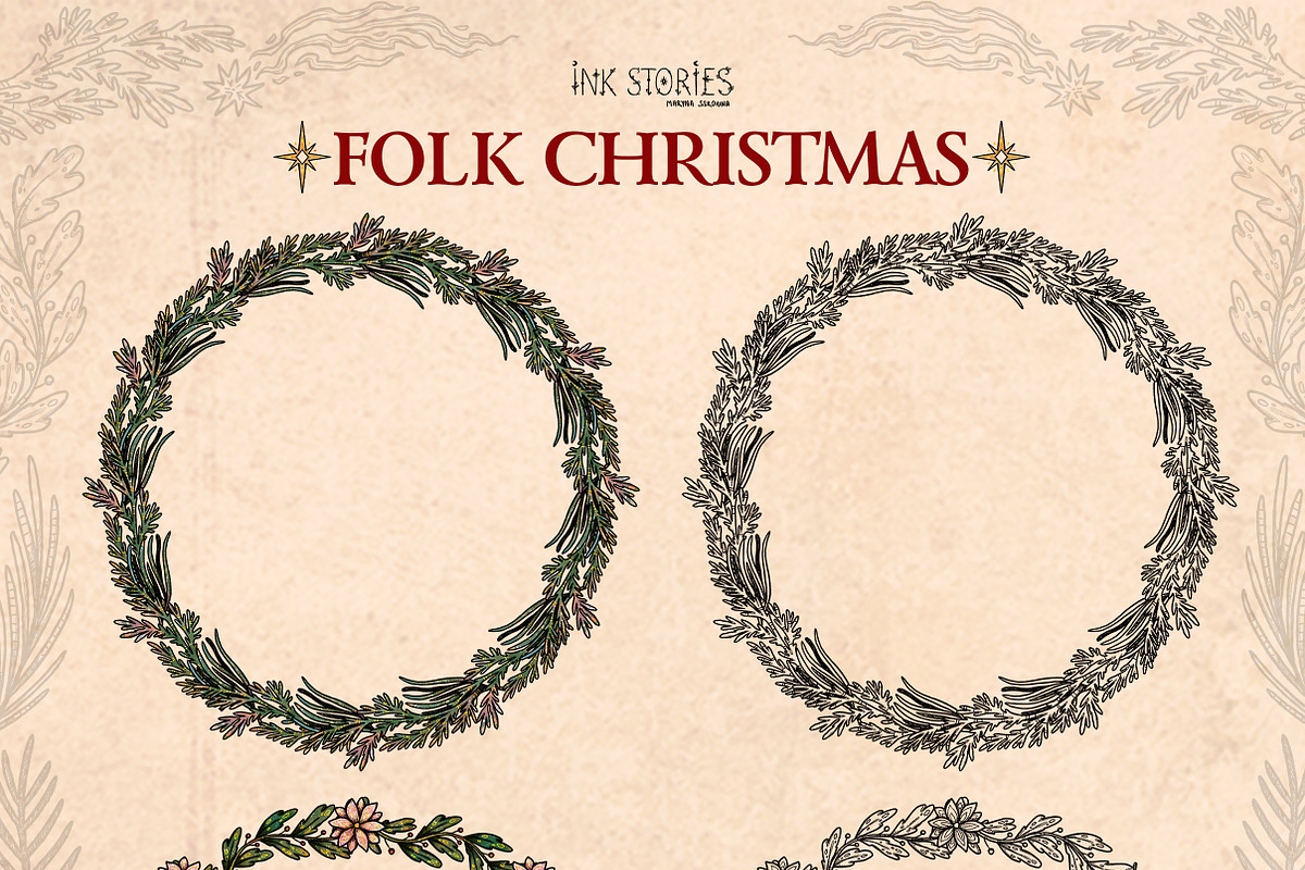 Folk Christmas Ancient Winter Tales, a Seasonal Illustration by Ink Stories (Photo 9 of 12)