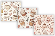 Cute Coffee Seamless Digital Paper, a Pattern Graphic by FloridPrintables (Thumbnail 5 of 7)