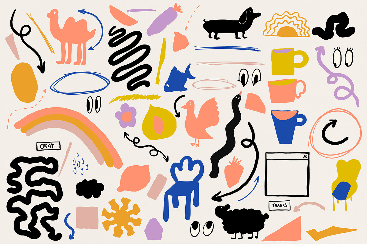 Naive Art Clipart + Posters, an Object Graphic by angelainthefields (Photo 4 of 17)