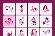 Medical Obgyn Doodles, an Outline Icon by Vectors Market (Thumbnail 9 of 9)