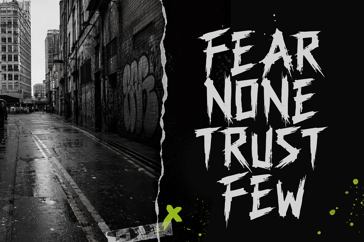 Ichiman Shokai Horror Scary Typeface, a Handwritten Font by Maulana Creative (Photo 7 of 7)