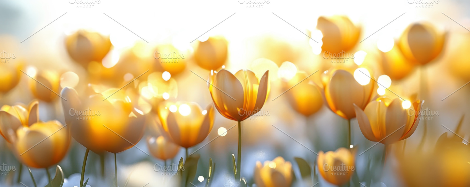 Glowing Tulips in a Dreamy Light, an Abstract Photo by Natalia Klenova's Shop