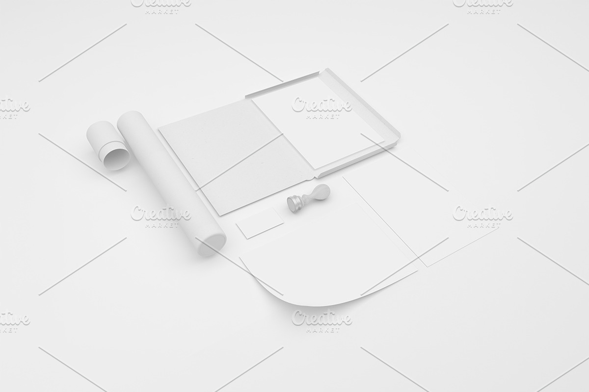 Stationary Mockup, an Advertising Mockup by Qaleb Studio (Photo 2 of 2)