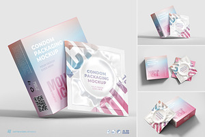 Condom Packaging Mockup, a Packaging Mockup by Artnivora.Std