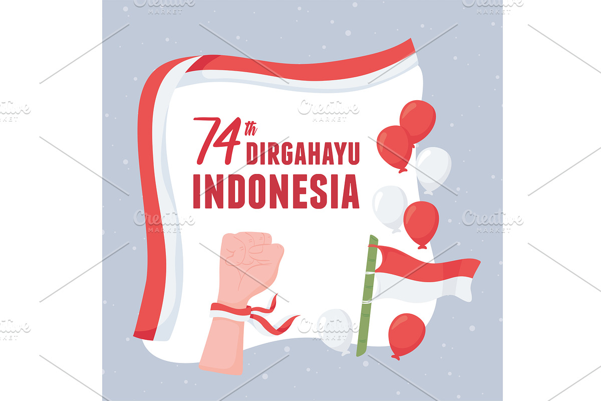 indonesia independence celebration, a Person Illustration by studiogstock