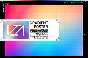 PIXELATED GRADIENT POSTER