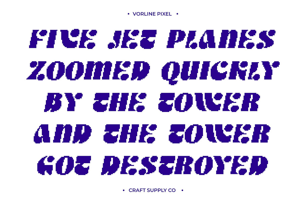 Vorline Pixel, a Sans Serif Font by Craft Supply Co. (Photo 2 of 8)