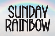 Sunday Rainbow | Script Font, a Script Font by Scratchones (Thumbnail 1 of 8)