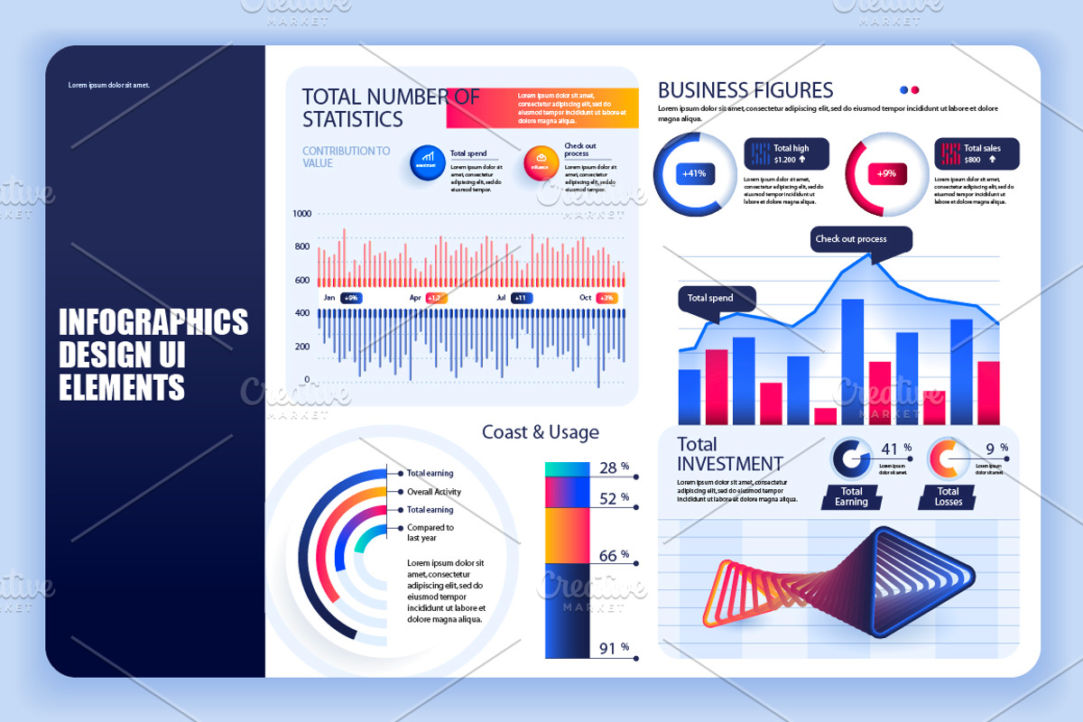 Business Infographic Elements, a Templates & Theme by alexdndz
