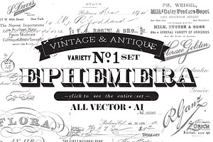 Vintage & Antique Ephemera Set No. 1