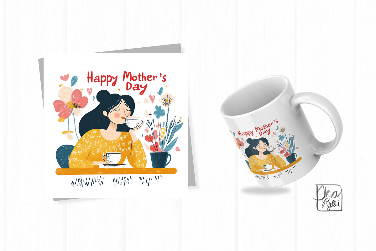 Mother & Kids with Pets Clipart Set, a Graphic by ikarifq shop (Photo 2 of 4)