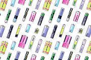 Batteries and accumulators set, a Technology Illustration by PaperTrident (Thumbnail 6 of 6)