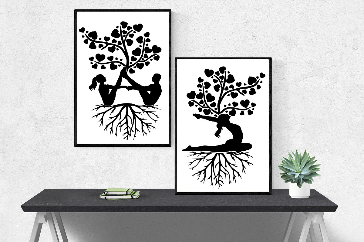 Yoga Tree of Life AI EPS PNG, an Illustration by FrankiesDaughtersDesign (Photo 5 of 6)