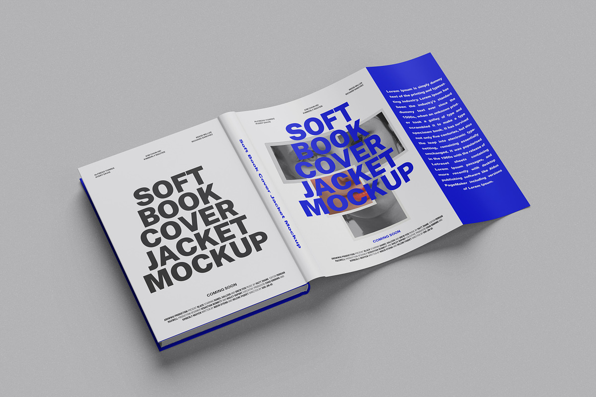 Soft Book Cover Jacket Mockup, a Books & Magazine Mockup by UFR_GRAPHIC (Photo 4 of 5)