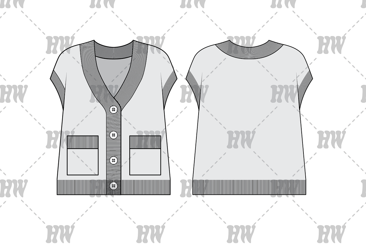 Oversized Sweater Vest Fashion Flat, a Shirt Mockup by haydenwentworth (Photo 1 of 3)