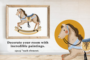 Vintage toys. Hand drawn clipart set, an Illustration by Cocoa studio by Eliza M (Thumbnail 6 of 8)