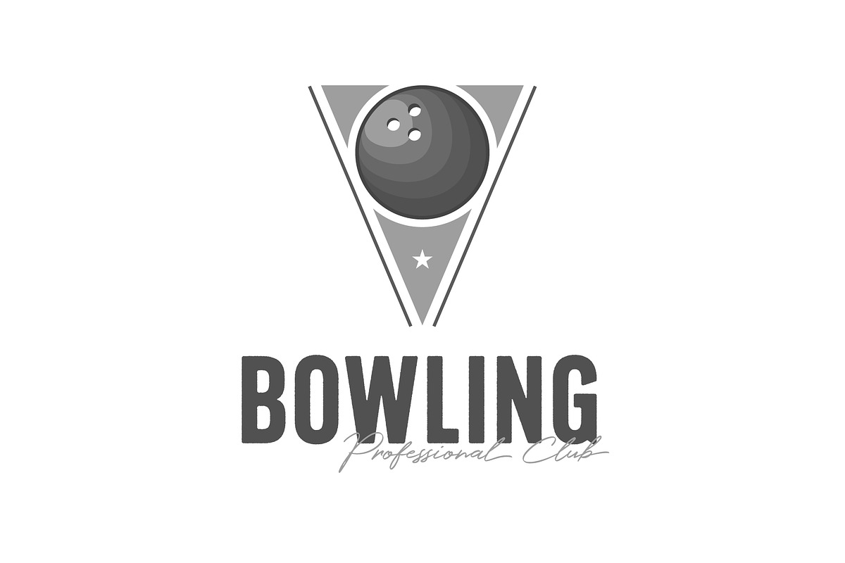 bowling ball logo emblem design icon, a Branding & Logo Template by Pyruos ID