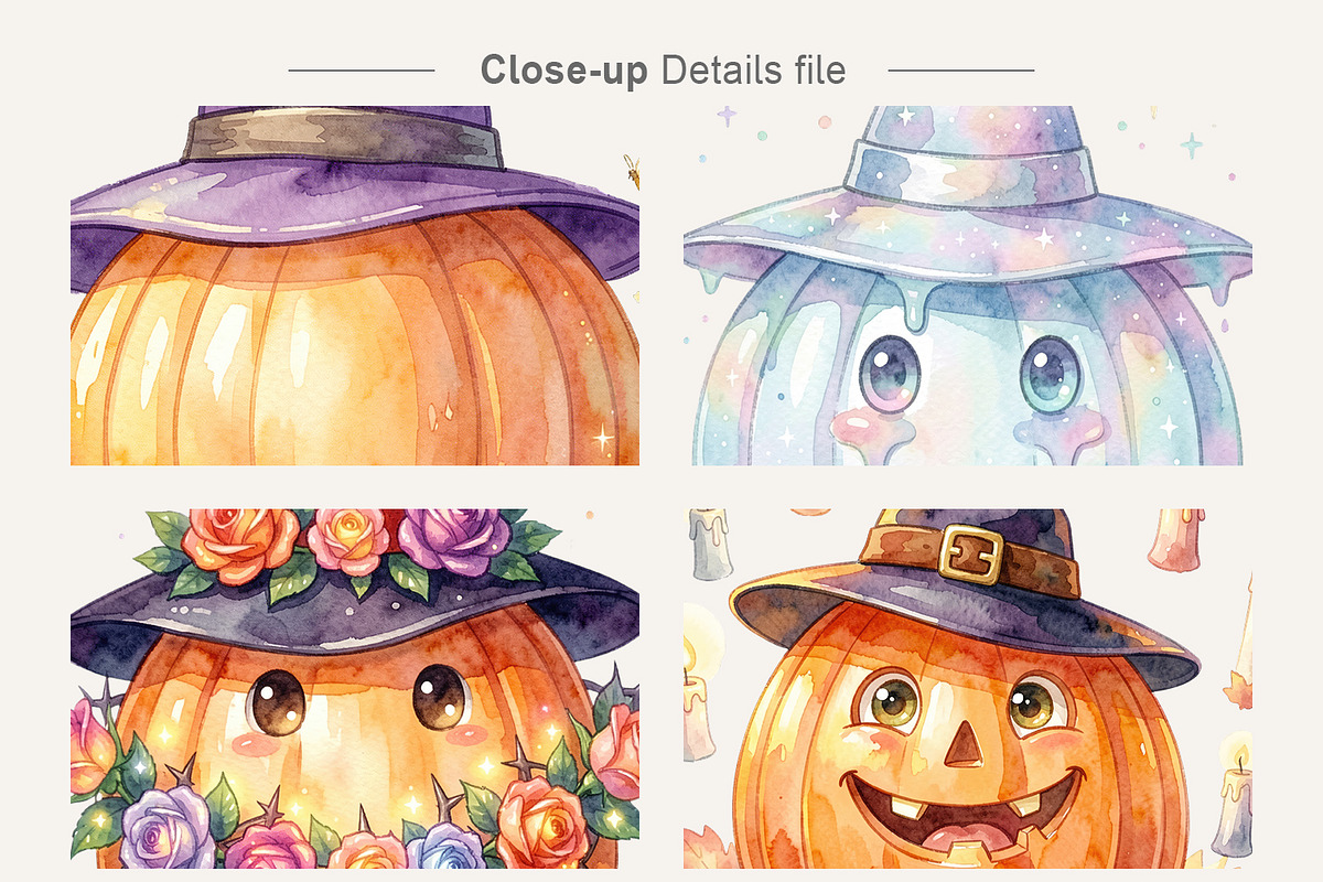 Witch Hat Pumpkin Sublimation, an Illustration by Artnoy (Photo 4 of 8)