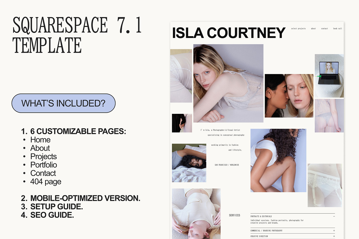 Squarespace Portfolio Template, a Squarespace Template by Of July Studio (Photo 2 of 7)