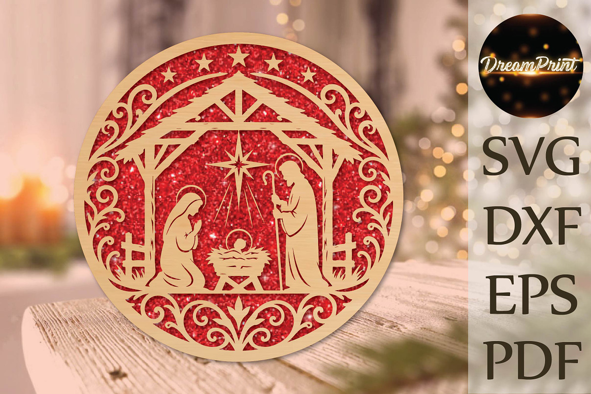 Christmas Nativity Scene SVG, an Object Graphic by DreamPrint404 (Photo 1 of 4)