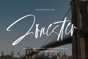 Jonester Signature Script Font, a Script Font by RantautypeStudio
