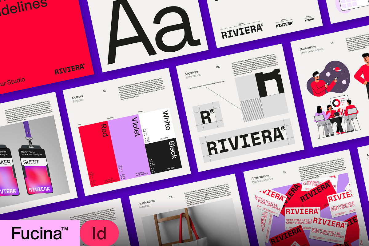 Square Brand Guideline Template, a Presentation Template by Fucina™ (Photo 1 of 8)
