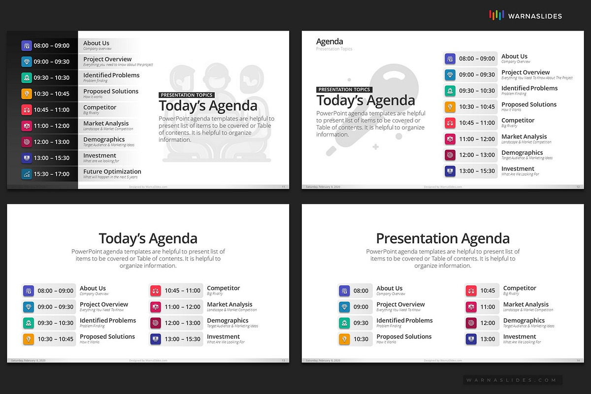 Agenda Meeting PowerPoint Templates, a Presentation Template by Warna Works (Photo 5 of 12)