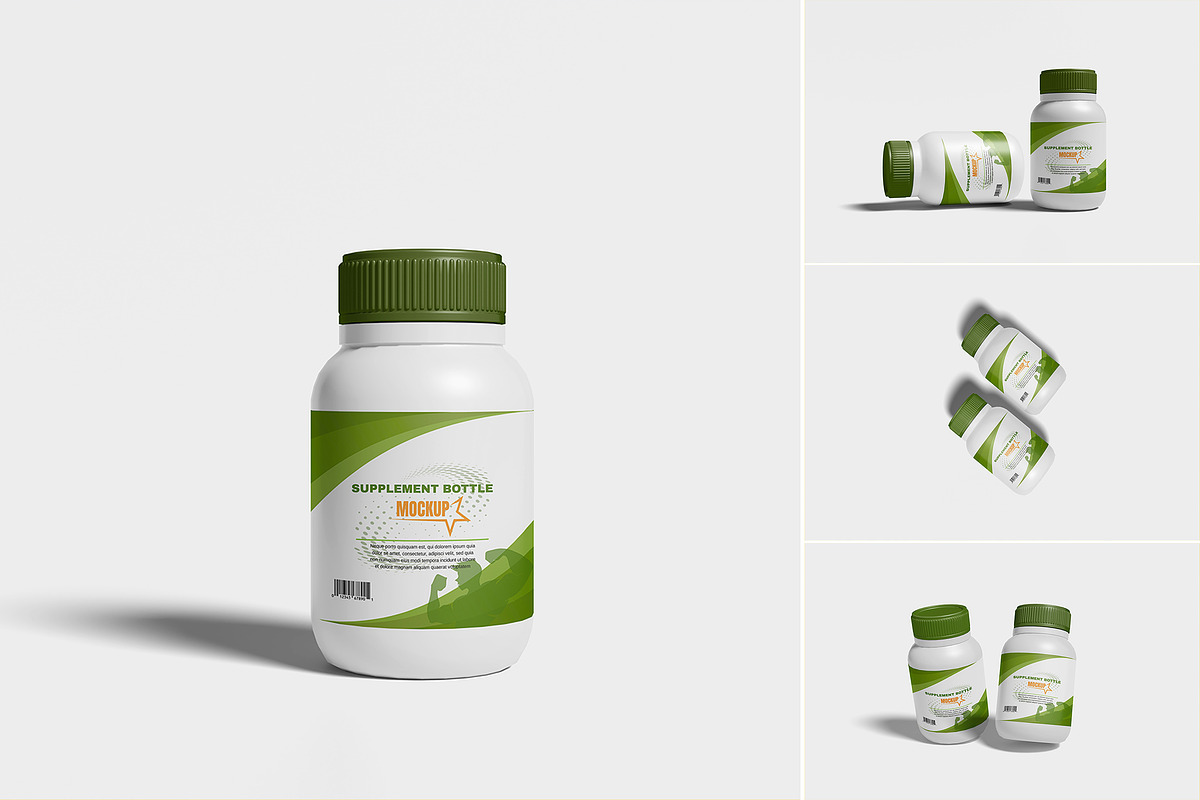 Supplement Botlle Mockup, a Cups & Container Mockup by seulangagraphic (Photo 1 of 5)