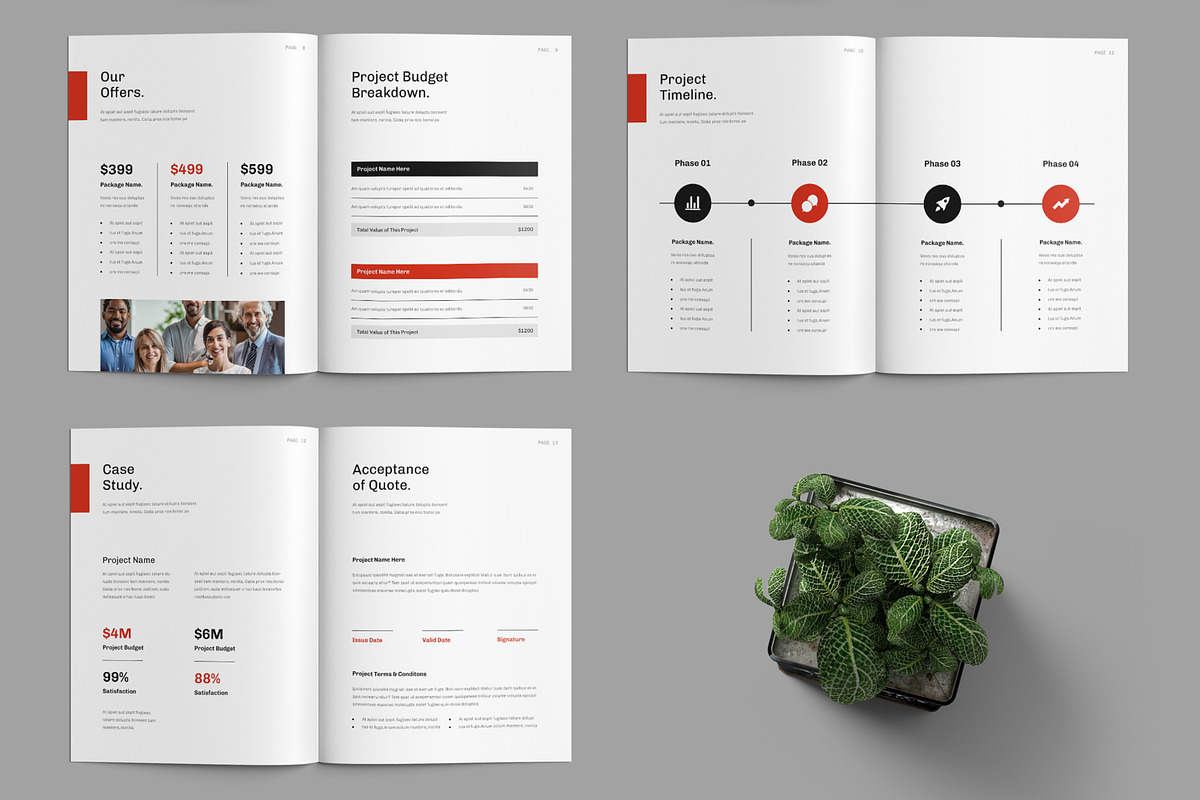 Project Proposal Brochure Template, a Brochure Template by ContestDesign (Photo 3 of 3)