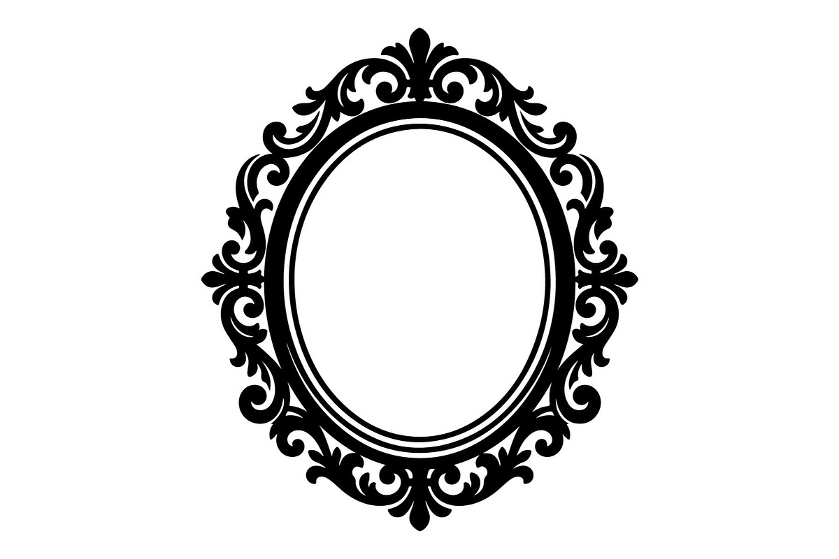 Elegant Oval Frame Silhouette, an Object Graphic by hafijul (Photo 2 of 4)