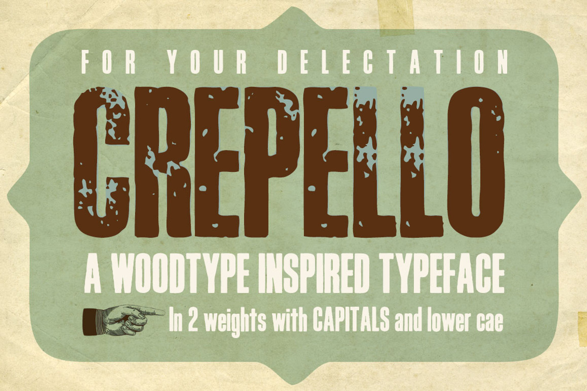 Crepello Woodblock Font