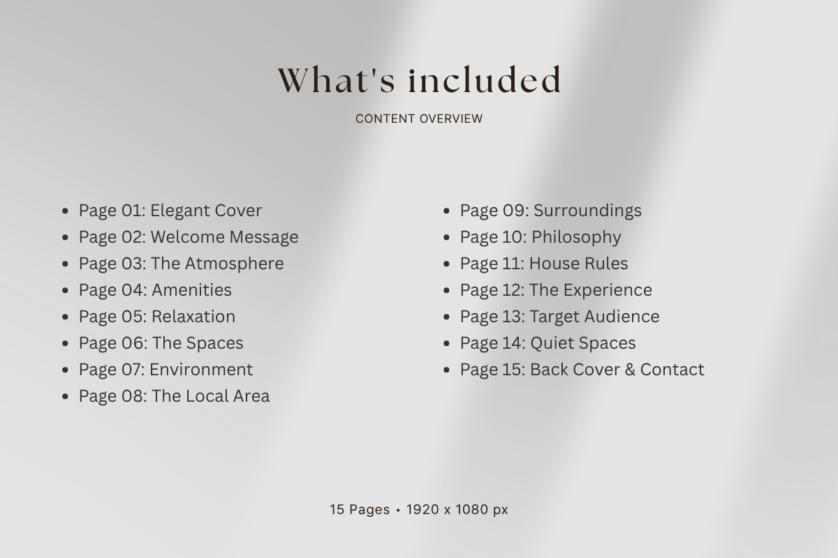 Editorial Airbnb Welcome Book Deck, a Presentation Template by batang (Photo 3 of 4)