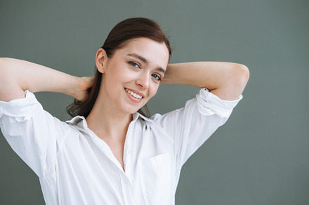 Portrait of young woman, a Person Photo by Galina_Zhigalova