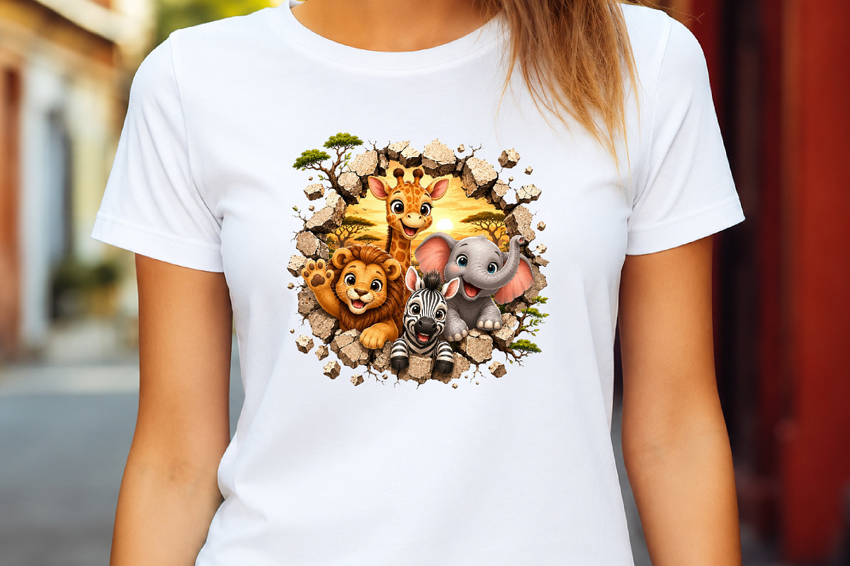 Cute Safari Animals PNG, an Animal Illustration by DreamArtGraphic (Photo 4 of 5)