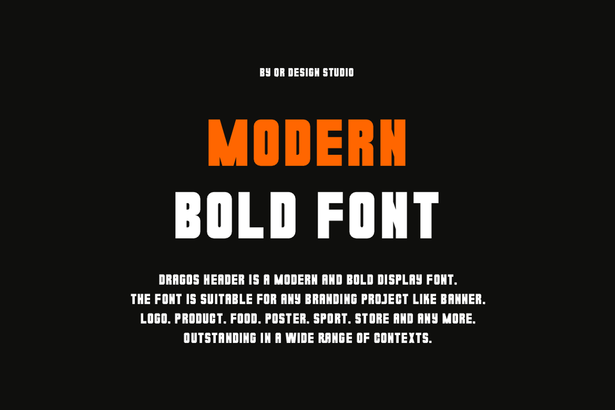 Dragos Header - Sans Serif & Thick, a Sans Serif Font by QR Design Studio (Photo 2 of 8)