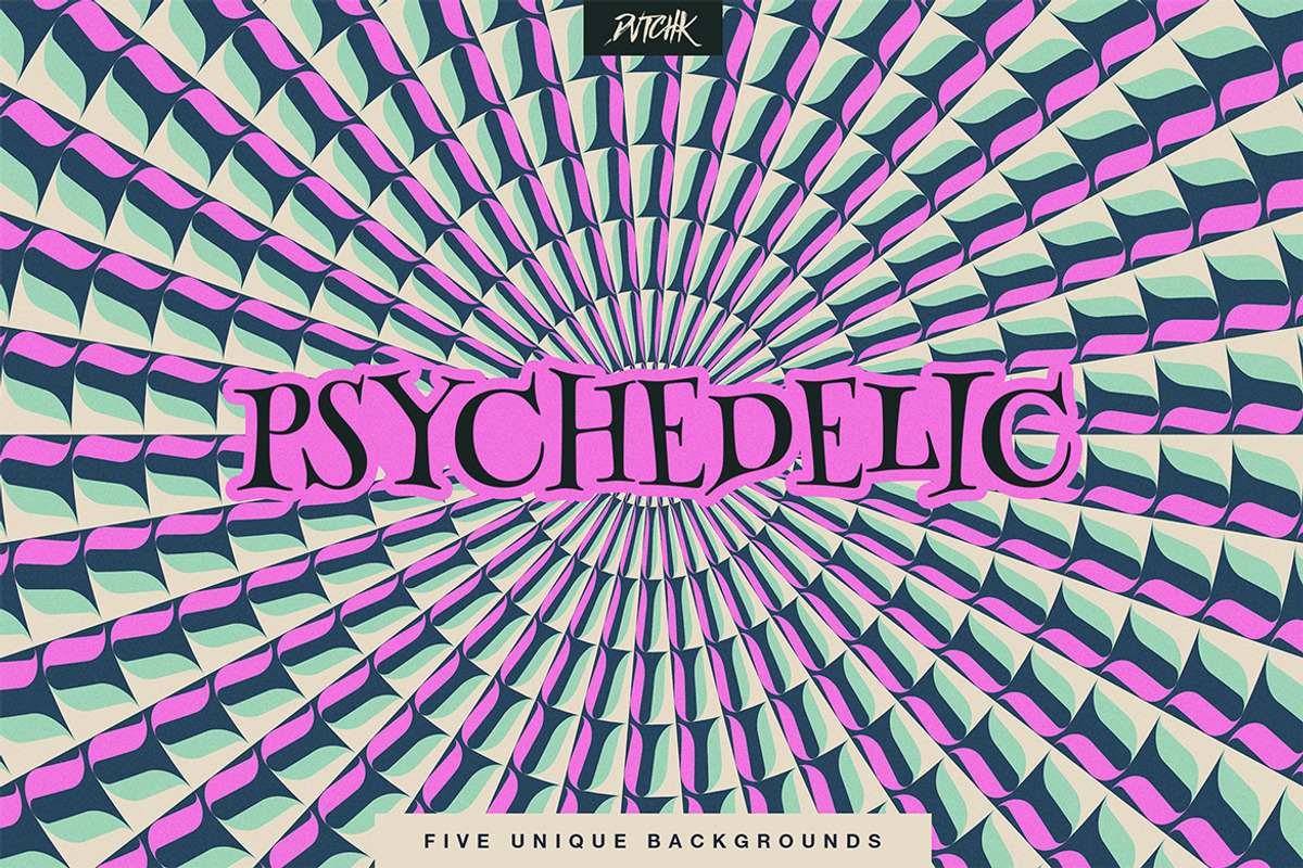 Psychedelic Vector Backgrounds, a Background Graphic by dvtchk