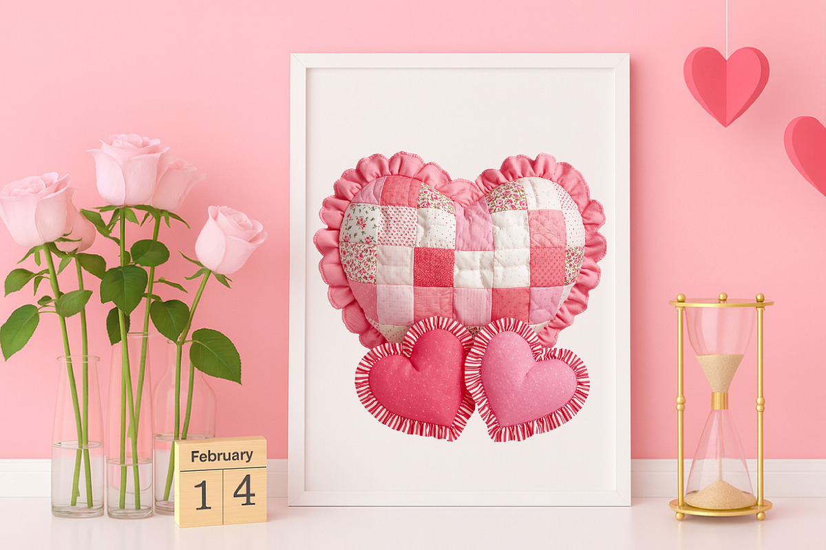 Retro Valentine's Heart PNG, an Illustration by Canvas Craft (Photo 6 of 7)