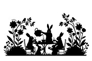 Garden Bunny Silhouette Bundle, an Illustration by jahid234 (Thumbnail 9 of 48)