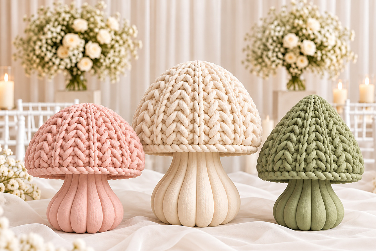 Knitted Crochet Mushroom 3D STL, a Scene 3D Model by Layerology (Photo 1 of 4)