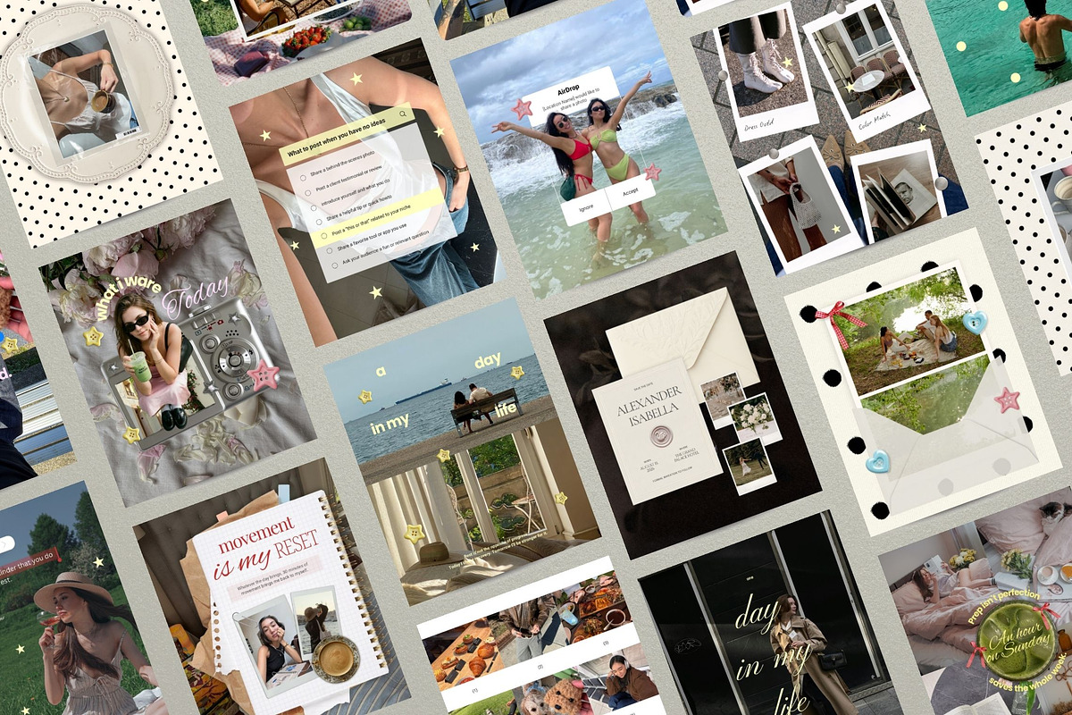 Neutral Scrapbook Creator Bundle, a Social Media Template by Pani Temp. (Photo 4 of 14)