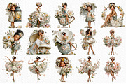 Whimsical Spring Fairy Clipart Png, an Illustration by Craft Nest (Thumbnail 6 of 11)