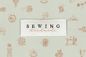 Sewing Handmade, a Decorative Illustration by Anna