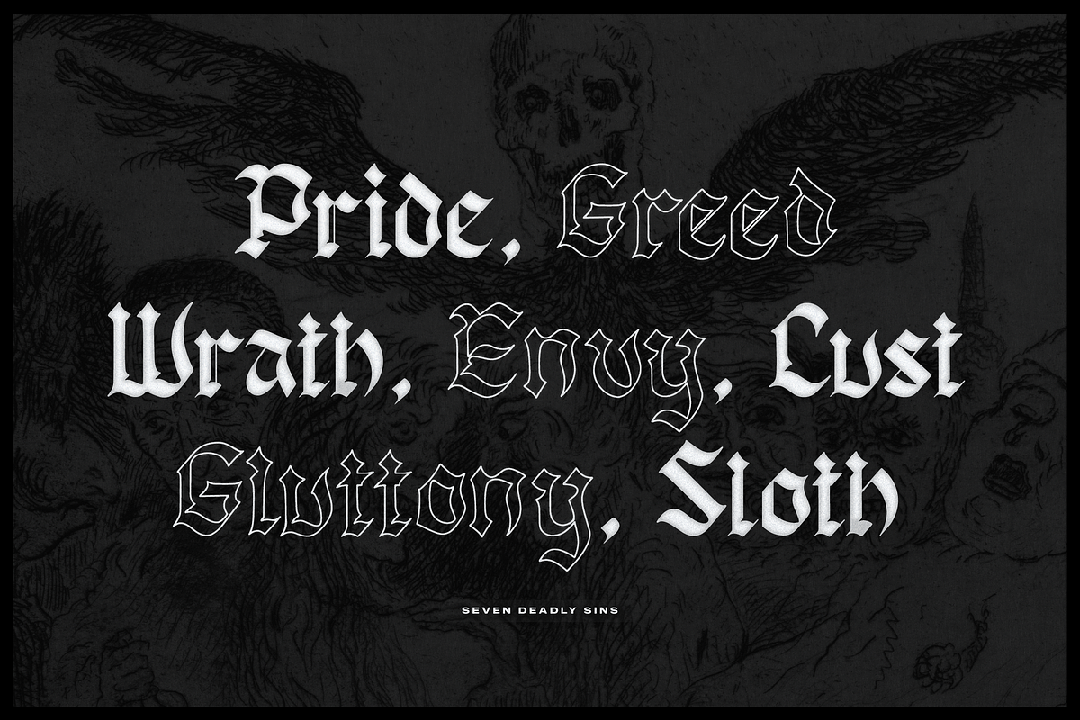 Jeff Zorvyk | Blackletter Typeface, a Blackletter Font by Denustudios (Photo 2 of 12)