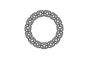 Circular Greek Key Butterflies, a Pattern Graphic by Buqancreative