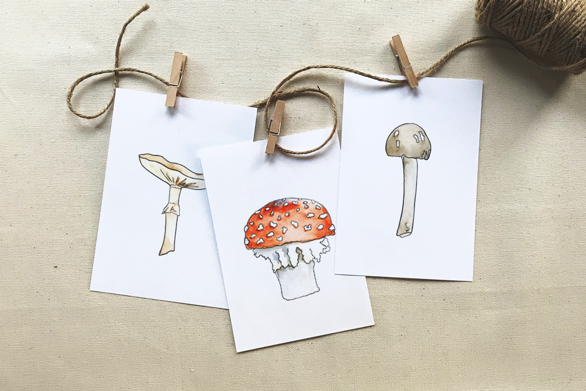 Woodland Mushroom Watercolors, an Illustration by plaidGecko (Photo 8 of 8)