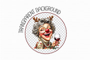 Funny Old Lady Christmas Sublimation, an Illustration by Libby Wishes (Thumbnail 4 of 7)