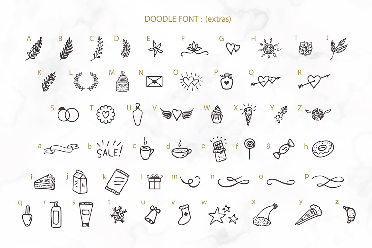 Michelle script with extras, a Script Font by Designwork (Photo 12 of 14)