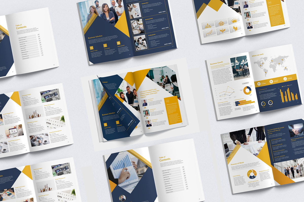 Canva Company Profile Brochure, a Brochure Template by TheBrightGrap (Photo 2 of 10)