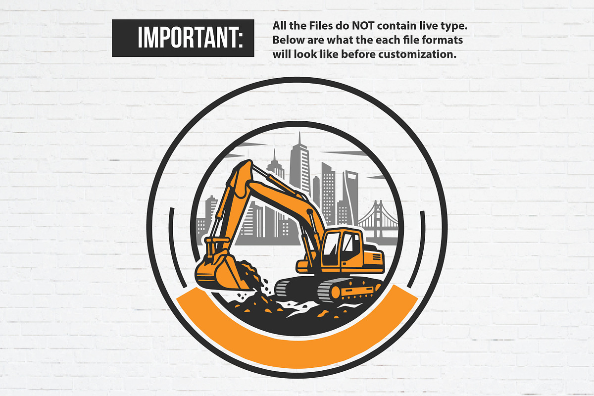 Excavator Logo Template, a Transportation Illustration by Guavanaboy (Photo 2 of 3)